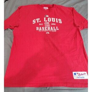 MLB red Majestic St. Louis Cardinals MLB Authentic Collection large t-shirt.